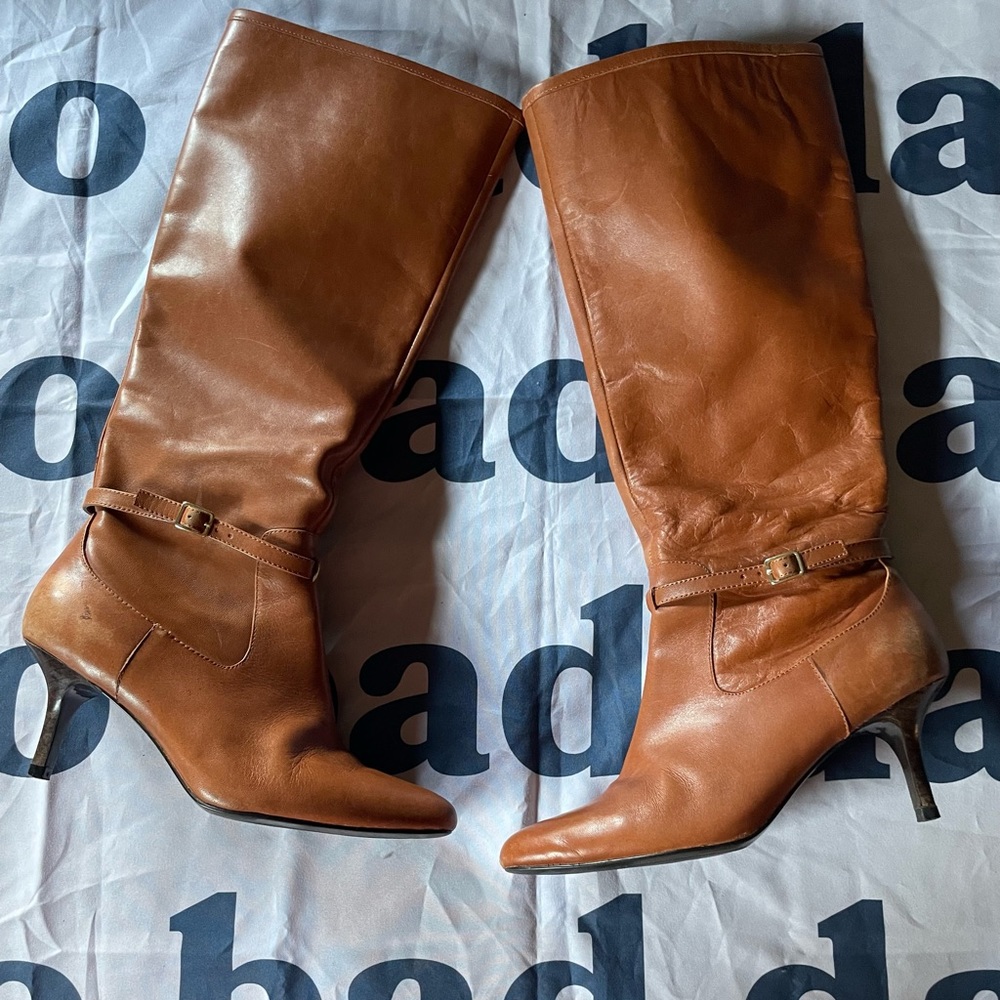 Ralph Lauren Cognac Boots